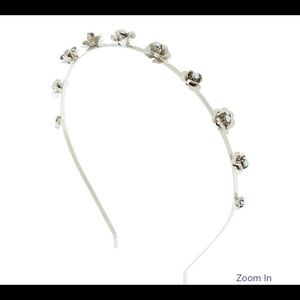 Silver Metal Roses Headband